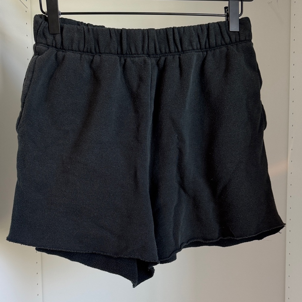 aerie Black Elastic-Waist Casual Short